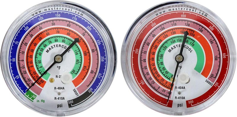 MASTERCOOL مجموعة مانيفولد ثلاثية الاتجاهات من ماستركول مع عدادات وخراطيم - Image 3