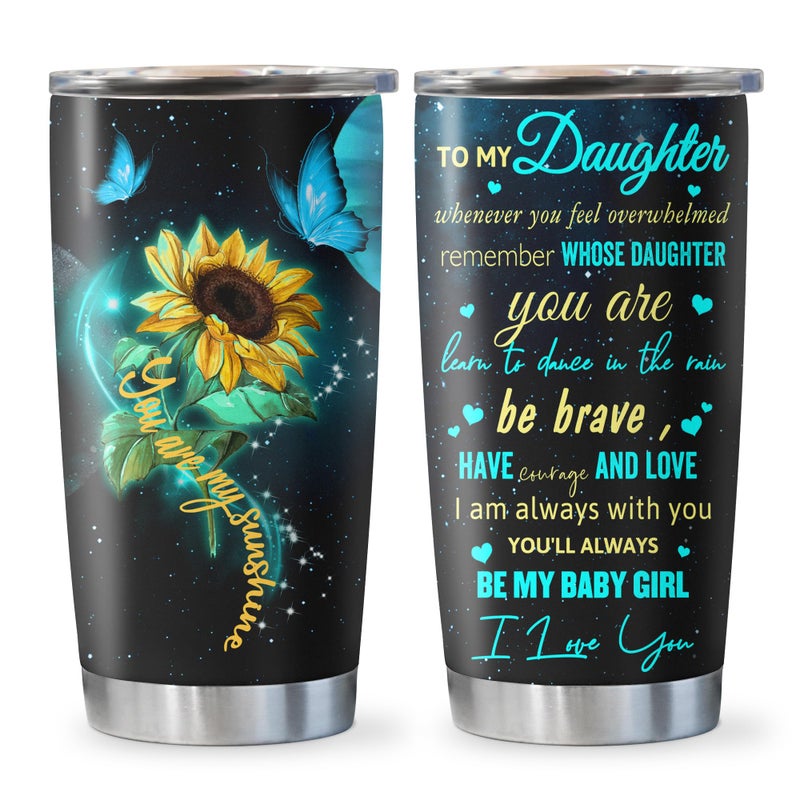 Qatdey Qatdey Daughter Gift from MomDad ChristmasBirthdayGraduation Gifts for Daughter Gift Ideas for Grown Daughters Tumbler 20oz 1PC 