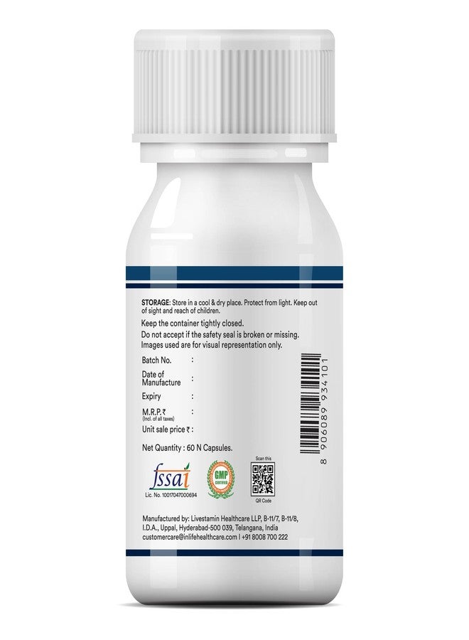 INLIFE B Complex Supplements B1, B2, B3, B5, B6, Biotin, with Vitamin B12, Folic Acid, Alpha Lipoic Acid, Inositol & Choline | | For Men Women - 60 Vegetarian Capsules - Image 5
