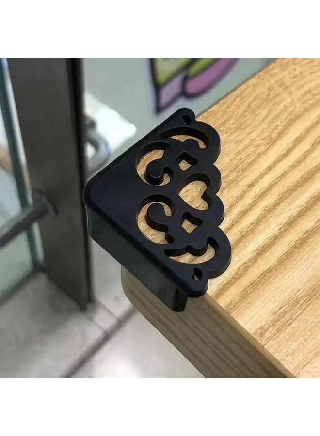 واقيات الزوايا السوداء من السيليكون الثقيل متعددة الاستخدامات، 4 قطع، واقيات طاولة مضادة للاصطدام - Image 2