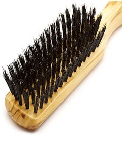 Fendrihan Genuine 100% Medium Stiffness Boar Bristle 5Row Hairbrush With Polished Olivewood Handle Made In Germany  - Image 2