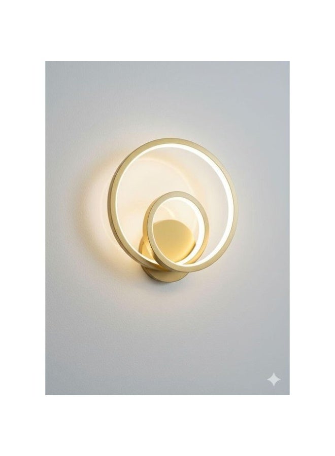 ابليك حائط LED عصري بحلقة مزدوجة، إضاءة محيطية دافئة - Image 1