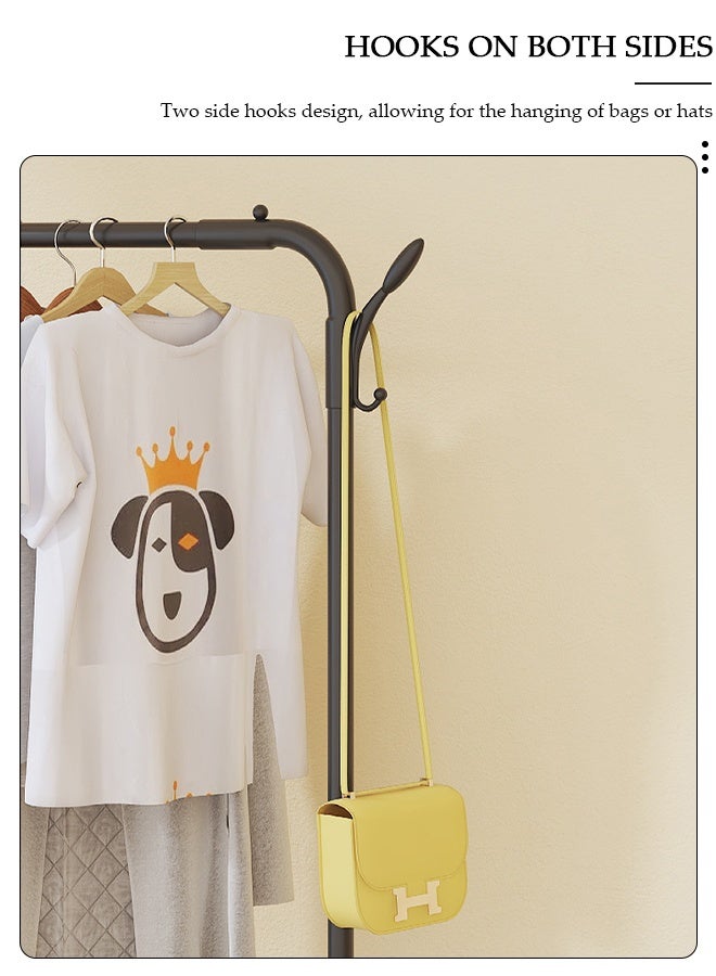 DUNISO Double Rod Clothes Drying Rack 68cm Metal Clothing Rack with  3-Tier Storage Rack Garment and Shoe Organizer Multi-functional Clothes Hanger Drying Pole Clothes Hanger for Home Use - Image 3