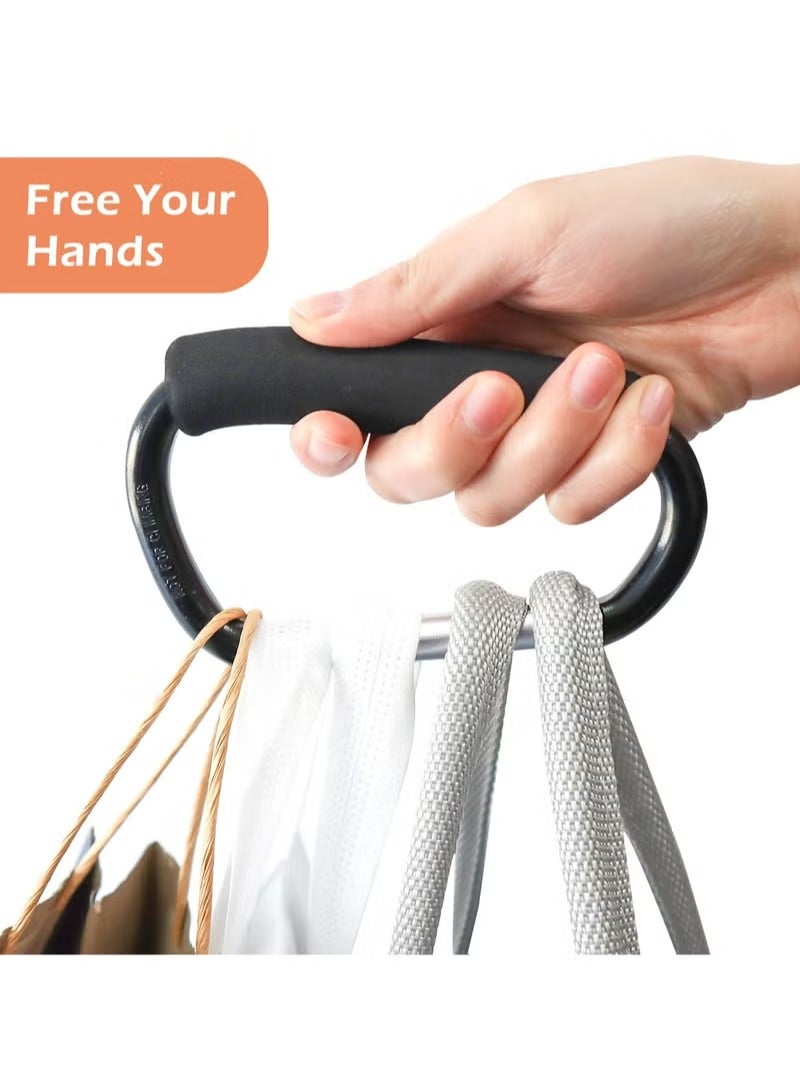 الباندا العملاقة خطافات عربة الأطفال، مشبك كبير لعربة الأطفال 6.7 بوصة، عبوة من خطافات عربة الأطفال لتعليق الحقائب والتسوق، إكسسوارات عربة الأطفال للأم، حلقة تعليق كبيرة - Image 5