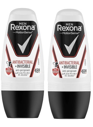 2 Pcs Rexona Invisible Antibacterial Deodorant