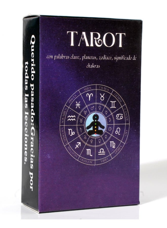 2023 بطاقة التارو النسخة الإنجليزية لعبة لوحة بطاقة التارو بطاقات تعلم اللغة الإسبانية التارو