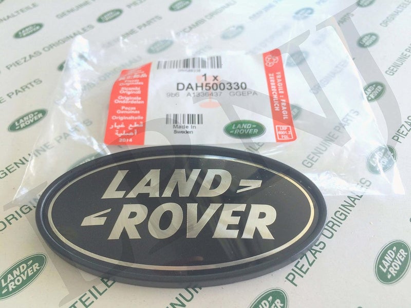 Land Rover Genuine DAH500330 Rear Body Oval Badge (Black Silver) for Range Supercharged Evoque 5-Door - Image 2