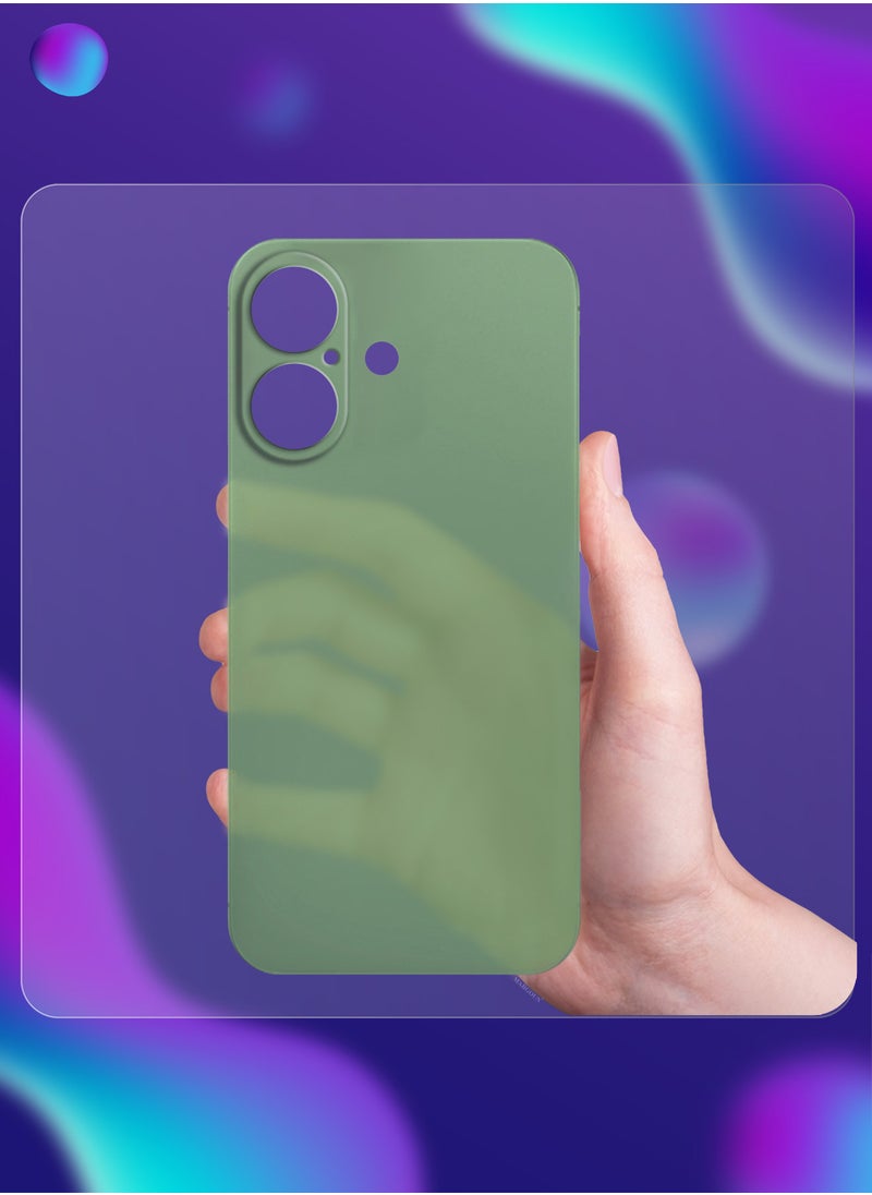 CATANES - 3Packs Thin Case for iPhone 16 , Back Cover Sturdy Durable Ultra-Thin Case Drop Protection Cover Clear - Green - Image 1
