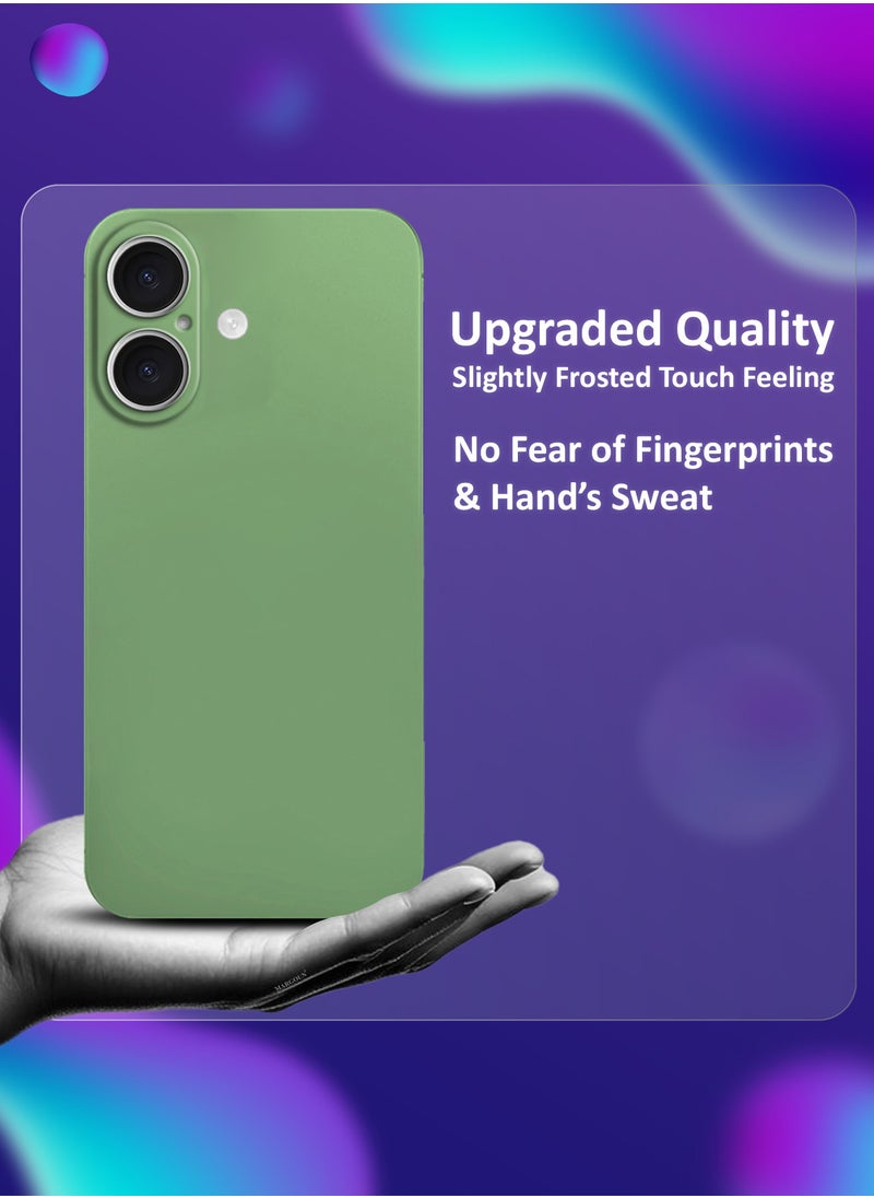 CATANES - 3Packs Thin Case for iPhone 16 , Back Cover Sturdy Durable Ultra-Thin Case Drop Protection Cover Clear - Green - Image 1