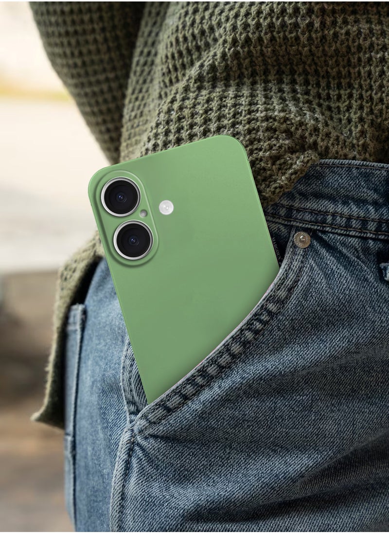 CATANES - 3Packs Thin Case for iPhone 16 , Back Cover Sturdy Durable Ultra-Thin Case Drop Protection Cover Clear - Green - Image 1