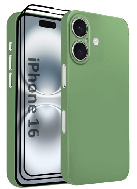 3Packs Thin Case for iPhone 16 , Back Cover Sturdy Durable Ultra-Thin Case Drop Protection Cover Clear - Green