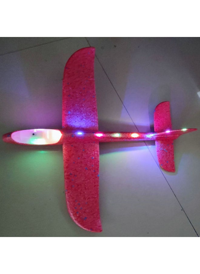 Luminous Ejection Trumpet 32cm 37cm Foam Hand Throw Aircraft Children's Graffiti Toy Aviation Model Glider-Color:32cm Blackhead Aircraft 5  - Image 2