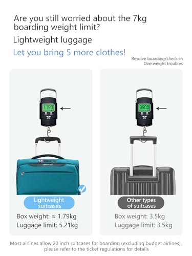 LIGHTGO 20 Inch Carry On Luggage, Softside Suitcase with Spinner Wheels, Lightweight Travel Carry On Bag for Airline Approved, TSA Lock, Water Resistant Underseat Luggage for Women Men, Turquoise - Image 5