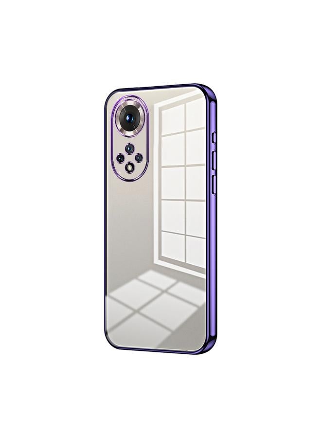 اس-توب جراب لهاتف Honor 50 / Huawei nova 9، جراب هاتف شفاف مطلي بفتحة دقيقة - Image 1