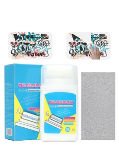 SYOSI Small Paint Roller Brush Latex Paint, White Wall Repair Paste Roller Paint Tools, Wall Putty for Filling Holes Wall Patching, Drywall Repair Kit for Walls House Painting DIY Graffiti Remover (White)  - Image 1