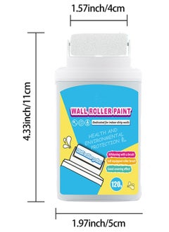 SYOSI Small Paint Roller Brush Latex Paint, White Wall Repair Paste Roller Paint Tools, Wall Putty for Filling Holes Wall Patching, Drywall Repair Kit for Walls House Painting DIY Graffiti Remover (White)  - Image 3