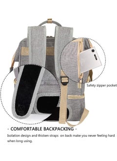 MOMIGO MOMIGO Breast Pump Backpack - Cooler and Moistureproof Bag Double Layer for Mother Outdoor Working Backpack with USB Charging Port, Large (Grey)  - Image 5