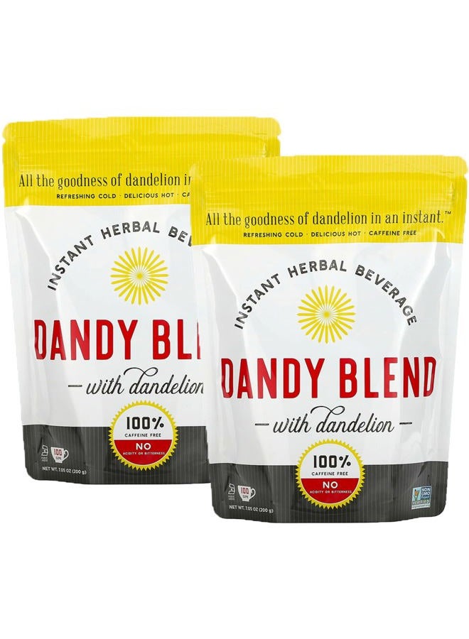Dandy Blend , (2 Pack) Instant Herbal Beverage with Dandelion, Caffeine Free, 7.05 oz (200 g) - Image 1