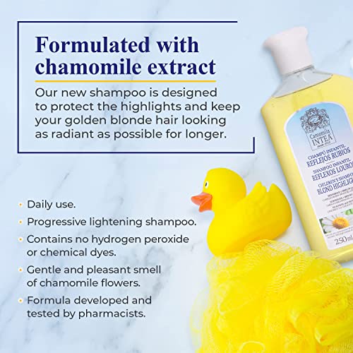 Intea Camomila Kids Shampoo for Blonde Highlights – 8.5Oz Chamomile Hair Lightener for Kids – Natural Extract Toddler Shampoo with No Silicones or Parabens - Image 3