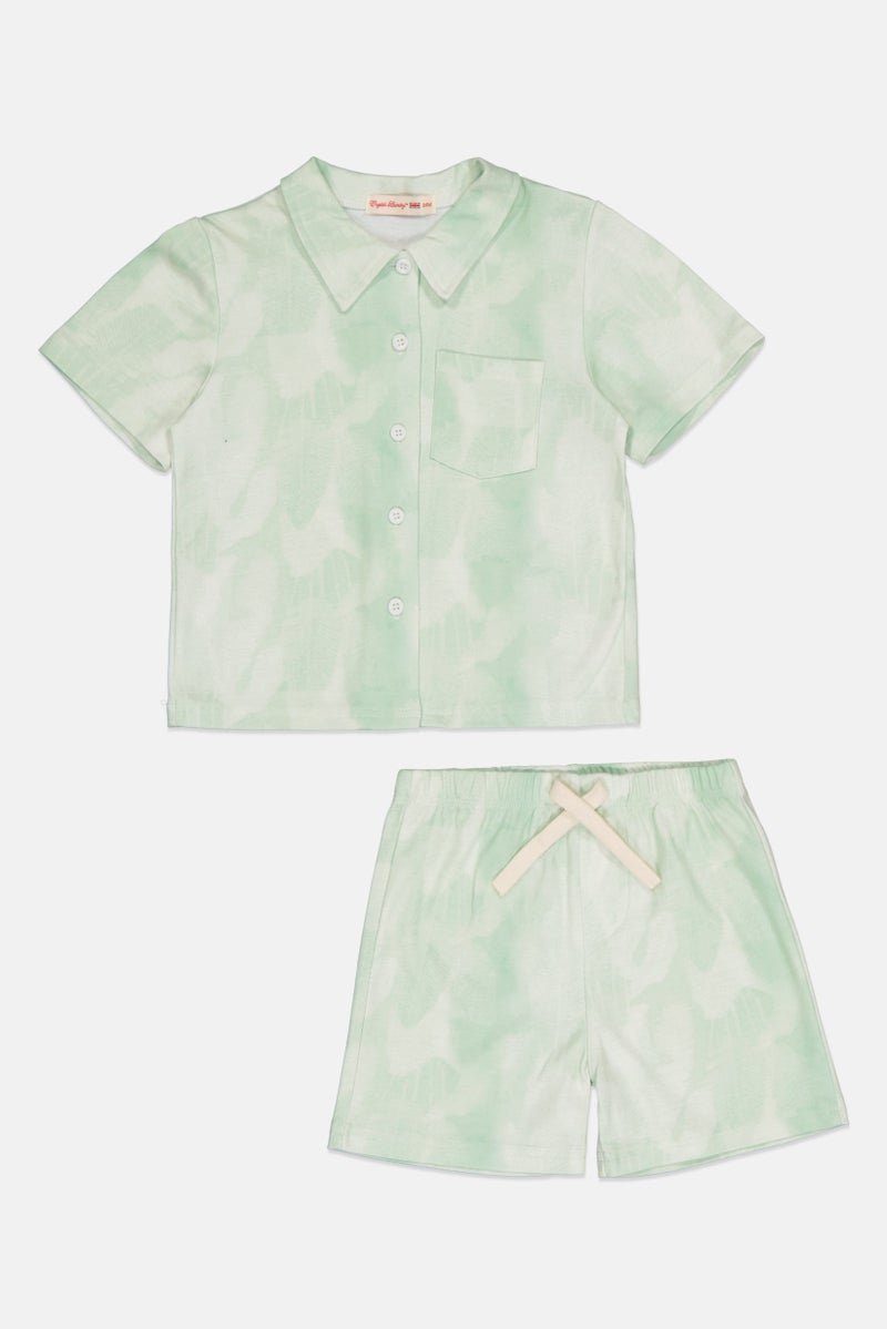 English Laundry Toddlers Boy 2 Pieces Tie Dye Shirt With Bottom Set, Multicolor - Image 1