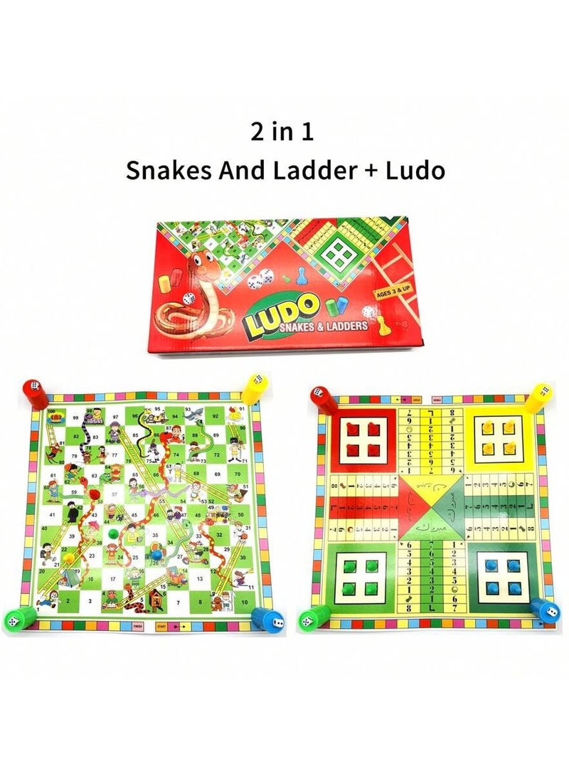 لعبة لوحية ملونة قابلة للطي مصنوعة من البلاستيك مع سلم 2 في 1 - Image 2