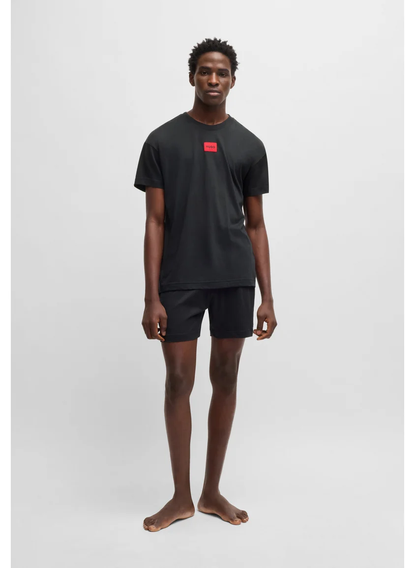 HUGO Cotton-modal blend pyjamas with red logo labels