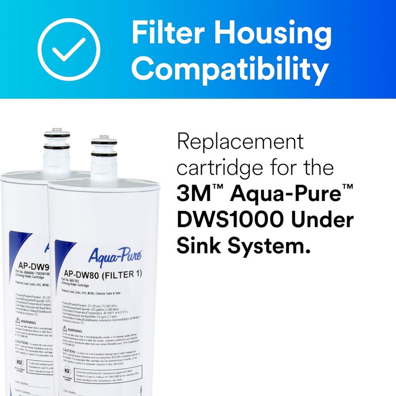 Aqua pure Aqua-Pure 3M Under Sink Replacement Water Filter - Model AP-DW80/90 - Image 2