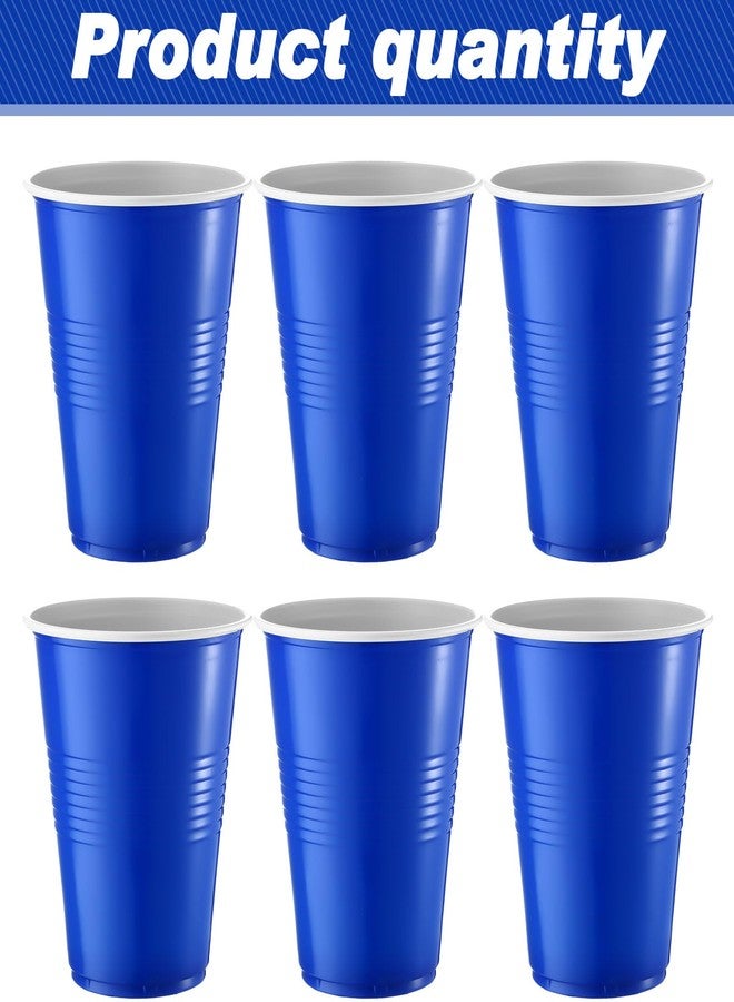 Potchen 144 Pcs Disposable Plastic Cups - 16 oz Party Tumblers, Tasting & Shot Cups (Dark Blue) - Image 2