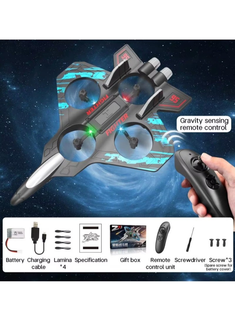 Foam Remote Control Foam Fighter Gravity Sensing Rechargeable Glider Flying Helicopter Toy Durable with Light  - Image 3