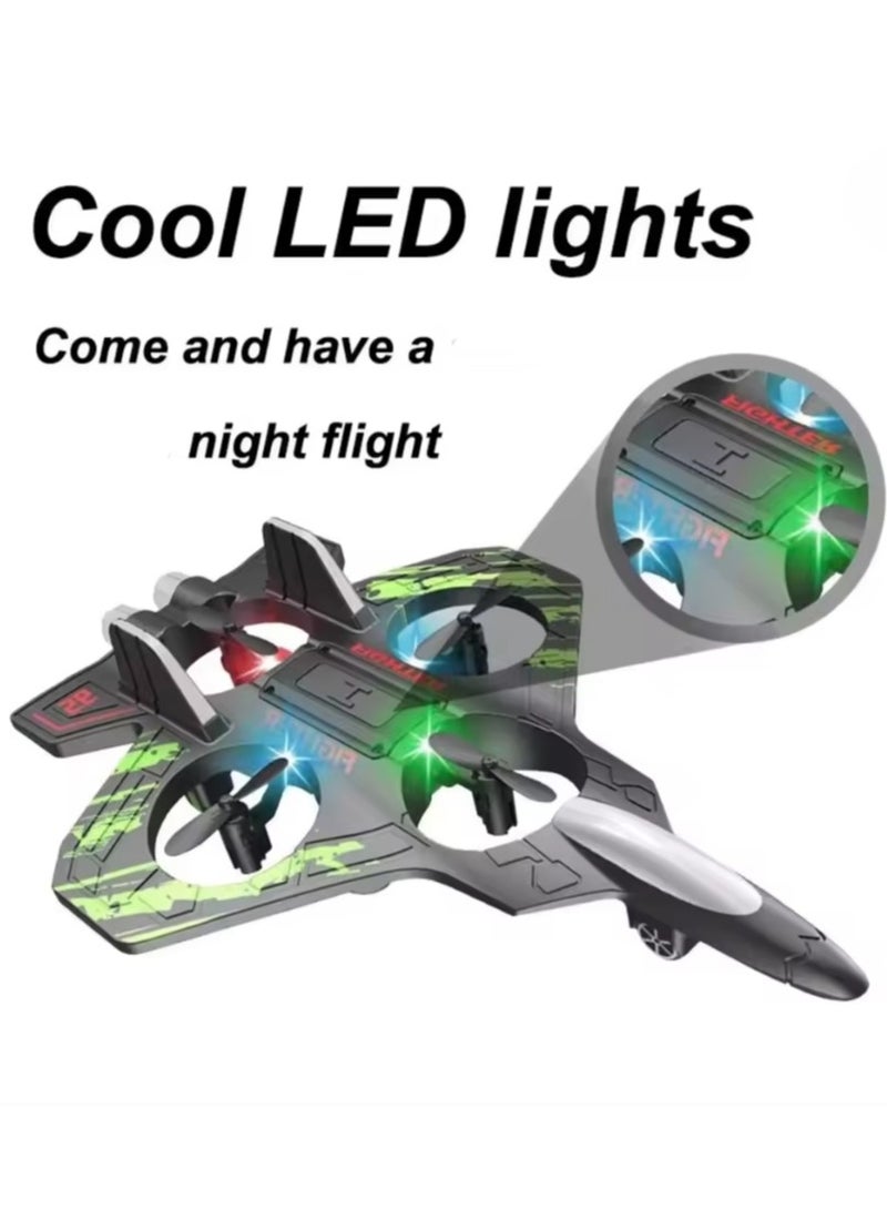 Foam Remote Control Foam Fighter Gravity Sensing Rechargeable Glider Flying Helicopter Toy Durable with Light  - Image 2