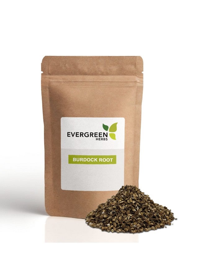 Evergreen Herbs Burdock Root Cut & Sifted - 8 Oz. (227 Grams) - Arctium Lappa - Wildcrafted Burdock Root - Resealable Bag To Ensure Freshness - Image 1