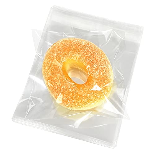 Morepack 5x5 Inches Cookie Bags, 200 Pieces Clear Self Sealing Resealable Cellophane Bags - Image 1
