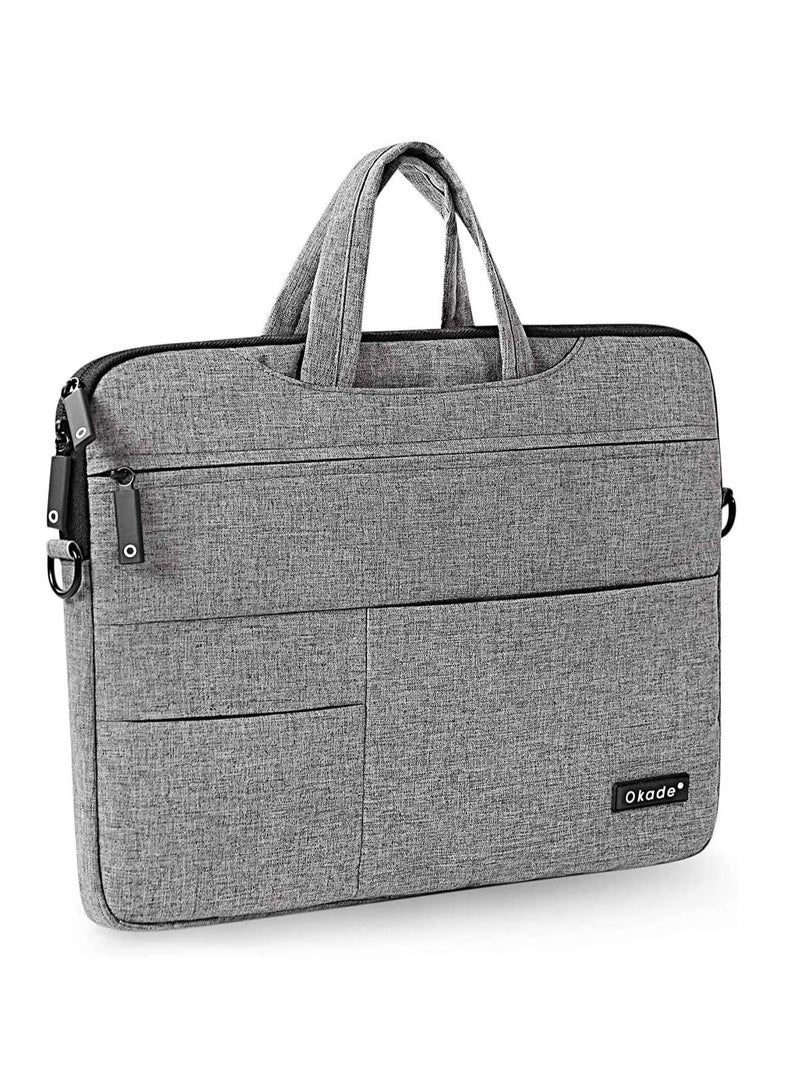 Okade 13 inch Laptop Sleeve Case for 13 inch New MacBook Air M2 A2681 M1 A2337 A2179 A1932 /13 inch New MacBook Pro M2 M1 A2338 A2251 A2289 A2159 A1989 /12.9" iPad Pro 6th 5th 4rd Computer Bag Gray - Image 1