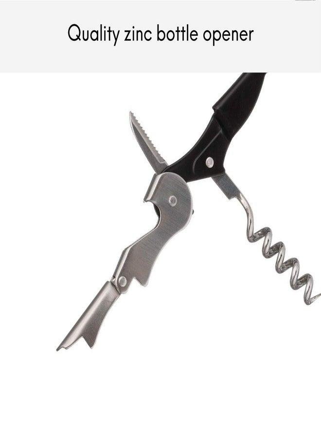 Viners Premium International Stainless Steel 2-Step Corkscrew and Bottle Opener, Barware Waiter’s Friend Classic | Black & Silver | Crafted in UK - Image 4
