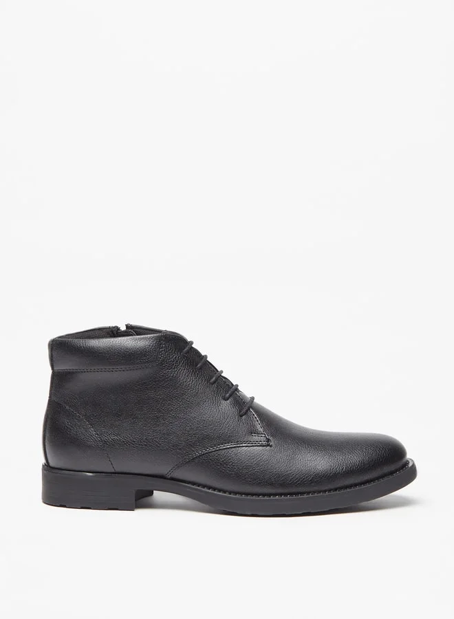 ال بي ال من شو اكسبرس Men Solid Chukka Boots with Zip Closure