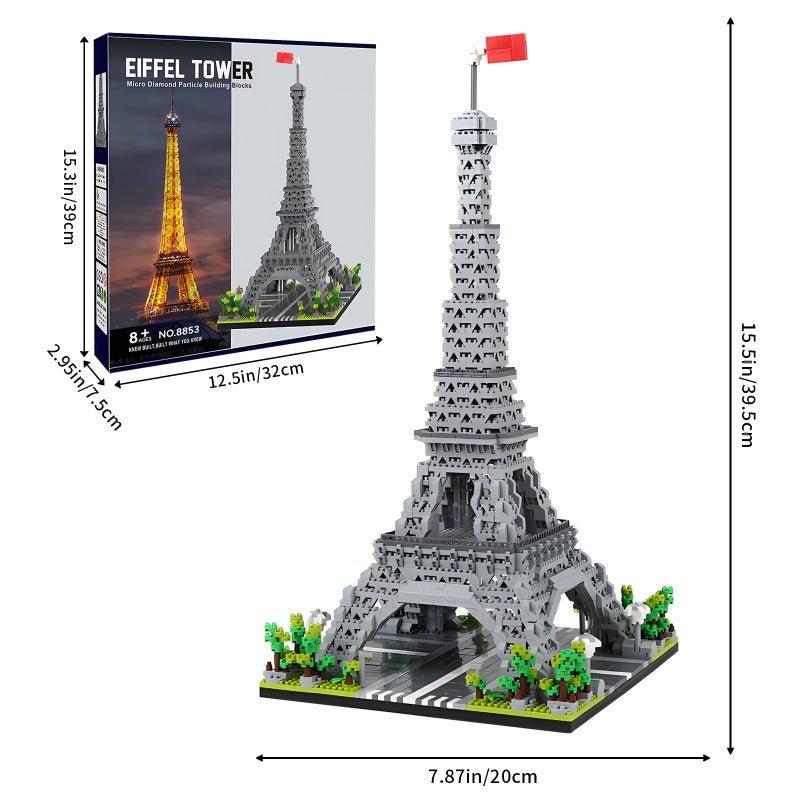 CSNRHG Paris Eiffel Tower World Famous Architectural Model Micro Building Blocks Set 3350 Pieces 3D Puzzle Toys Gifts for Kid and Adult - Image 2