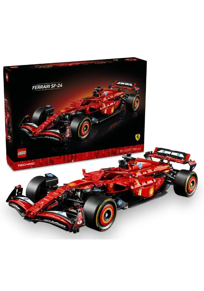 ليغو مجموعة نموذج سيارة Ferrari SF-24 F1 من ليغو® Technic للبالغين، ابنوا مجموعة سيارة سباق خاصة بكم42207