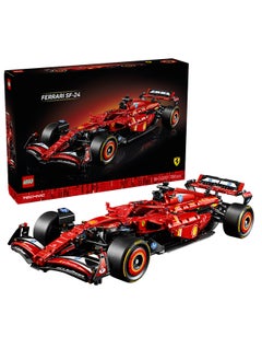 LEGO Technic Ferrari SF-24 F1 Car Model - Collectible Formula 1 Set with 1:8 Scale V6 Engine, Gear Box, Steering & DRS - Gift Idea for Adult & Teenage Racing Fans 42207 (1361 pieces)  - Image 1