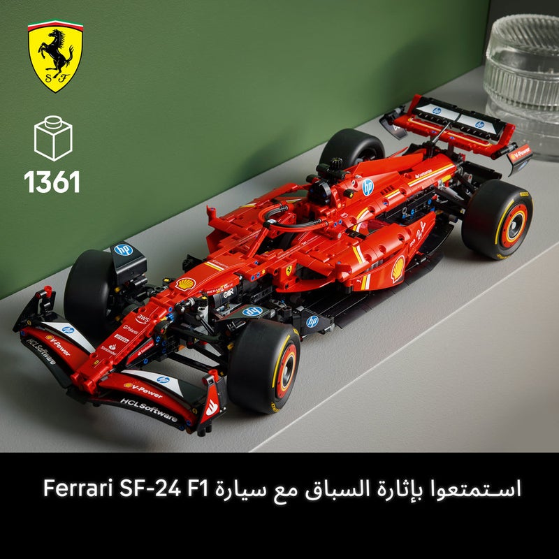 ليغو مجموعة نموذج سيارة Ferrari SF-24 F1 من ليغو® Technic للبالغين، ابنوا مجموعة سيارة سباق خاصة بكم42207 - Image 2