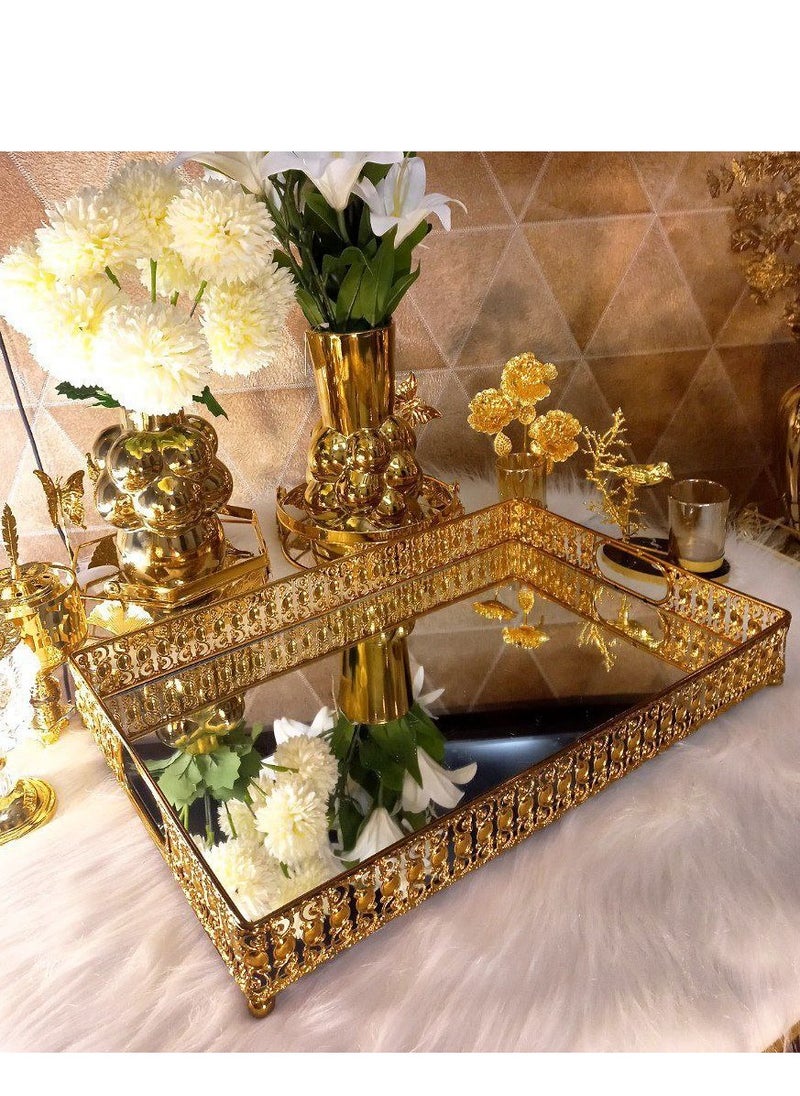 Generic Rectangular metal tray, large size, high quality imported product, Size/45*30  - Image 1