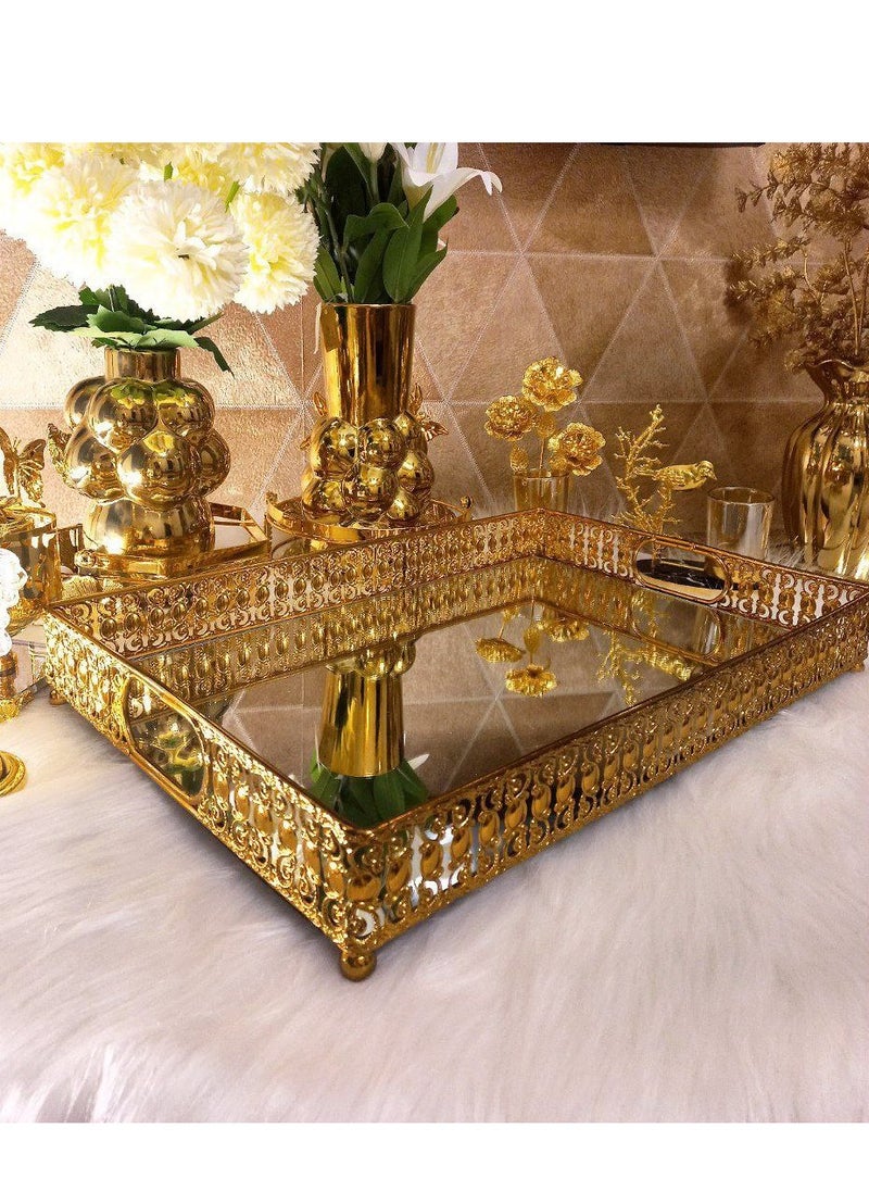 Generic Rectangular metal tray, large size, high quality imported product, Size/45*30  - Image 2