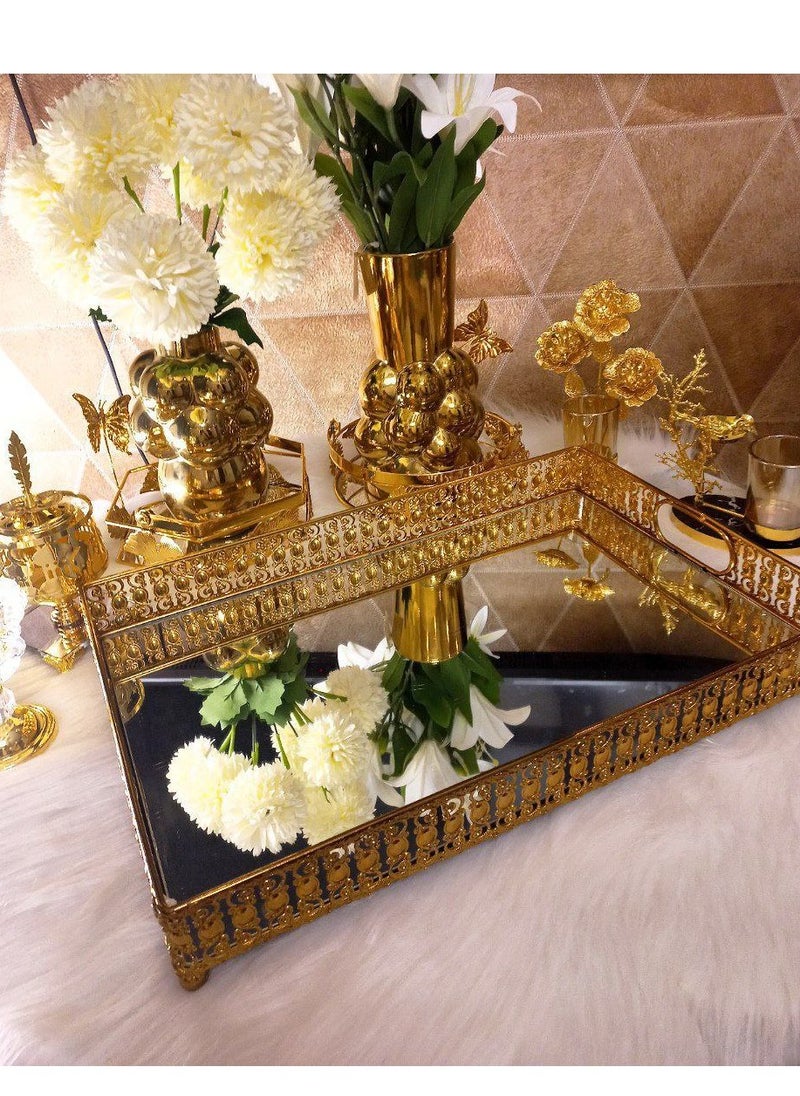 Generic Rectangular metal tray, large size, high quality imported product, Size/45*30  - Image 3