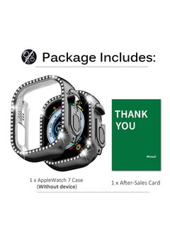 Generic Compatible for Apple Watch 49mm Case Bumper Cover Ultra Series 8 7 6 5 4 3 2 1 SE, Bling Women Girls Dressy Diamonds Crystal Bumper Hard PC Shockproof Case for iWatch (Clear,49mm)  - Image 2