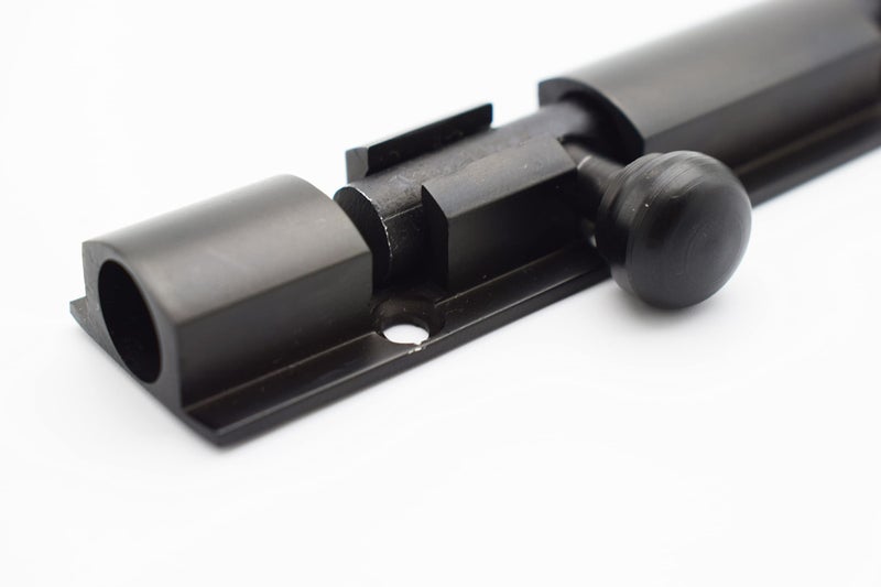 RAB Tower Bolt Stainless Steel Rod, Body Material Aluminum, Slide Bolt/Lock for Door (Code:-SWT, TB ALU, Finish- Black Matt, Size- 4") - Image 2