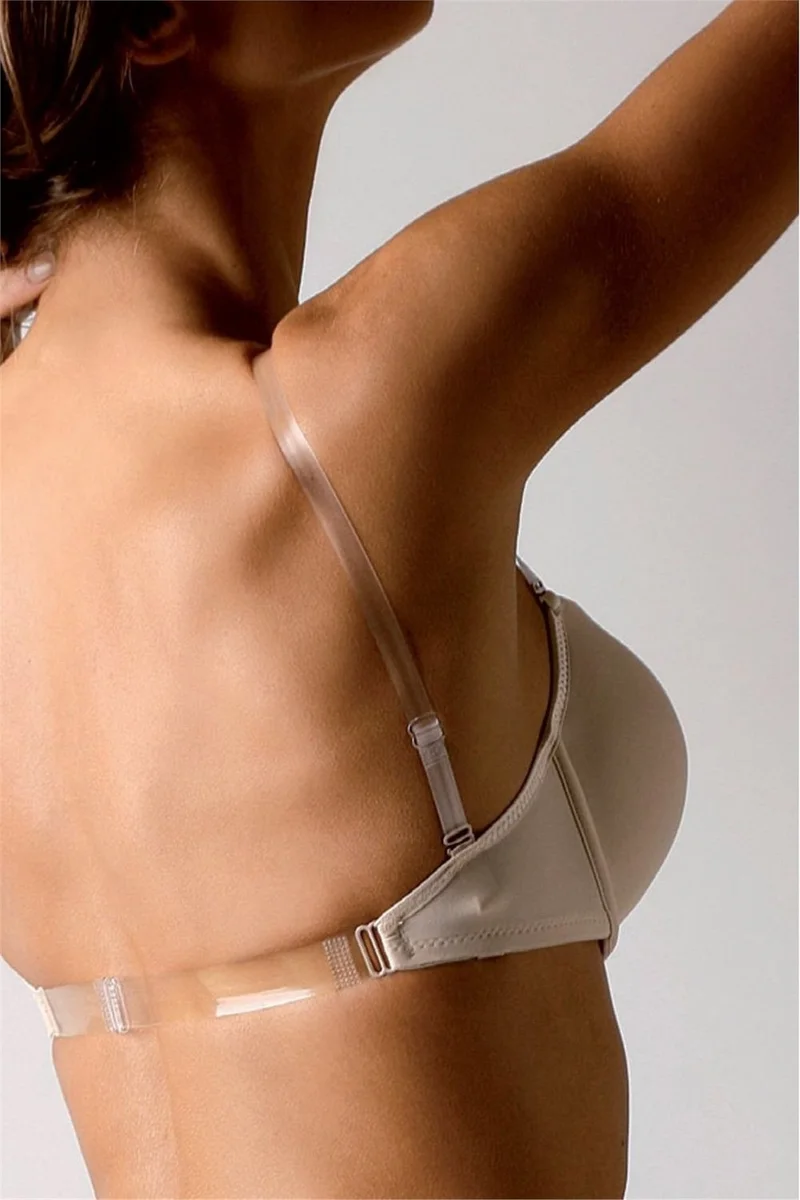 Magic Form 2030 Women's Front Clip Back and Strap Transparent Sponge Bra