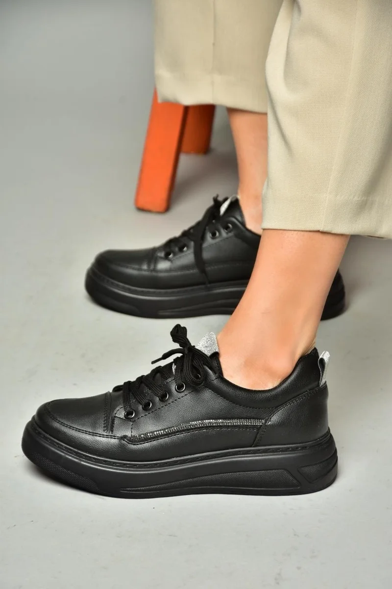 Fox Shoes S602003409 Black Sports Shoes Sneakers