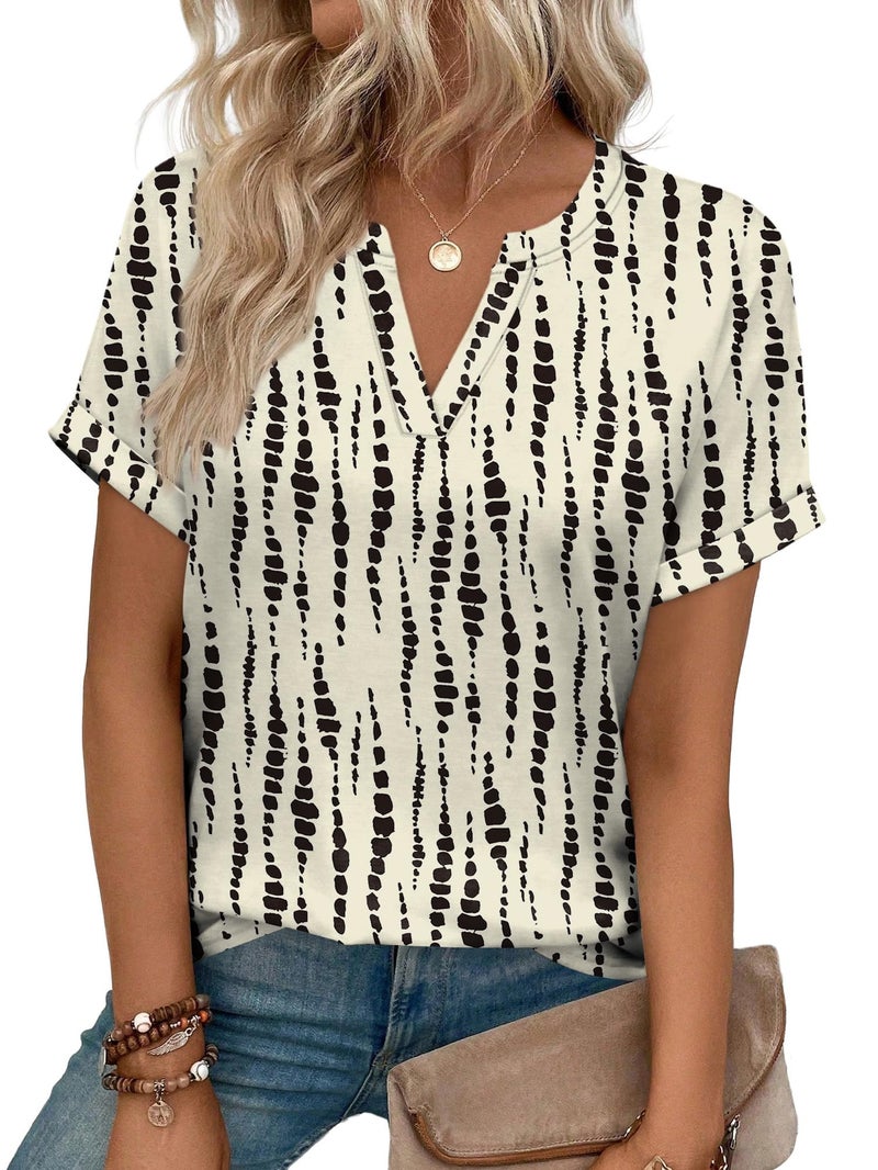 WIHOLL Womens Summer Blouses Dressy Casual 2026 Spring Tops Short Sleeve Tshirts Shirts Trendy Fashion Clothing M - Image 2