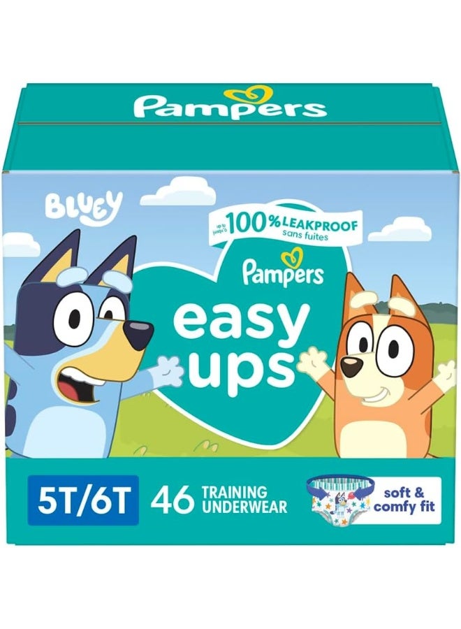 Pampers Training Pants - Easy Ups Boys & Girls Bluey - Size 5T-6T, 46 Count, Children's Potty Underwear (Packaging May Vary) - Image 1