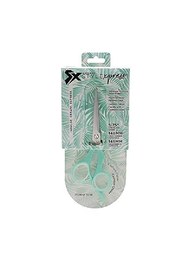 Cricket Style Xpress It'S Mint To Be 5.75" Shears Hair Cutting Scissors With Sharp Durable Micro Serrated Beveled Blades For Dry And Wet Hair Cuts  - Image 5