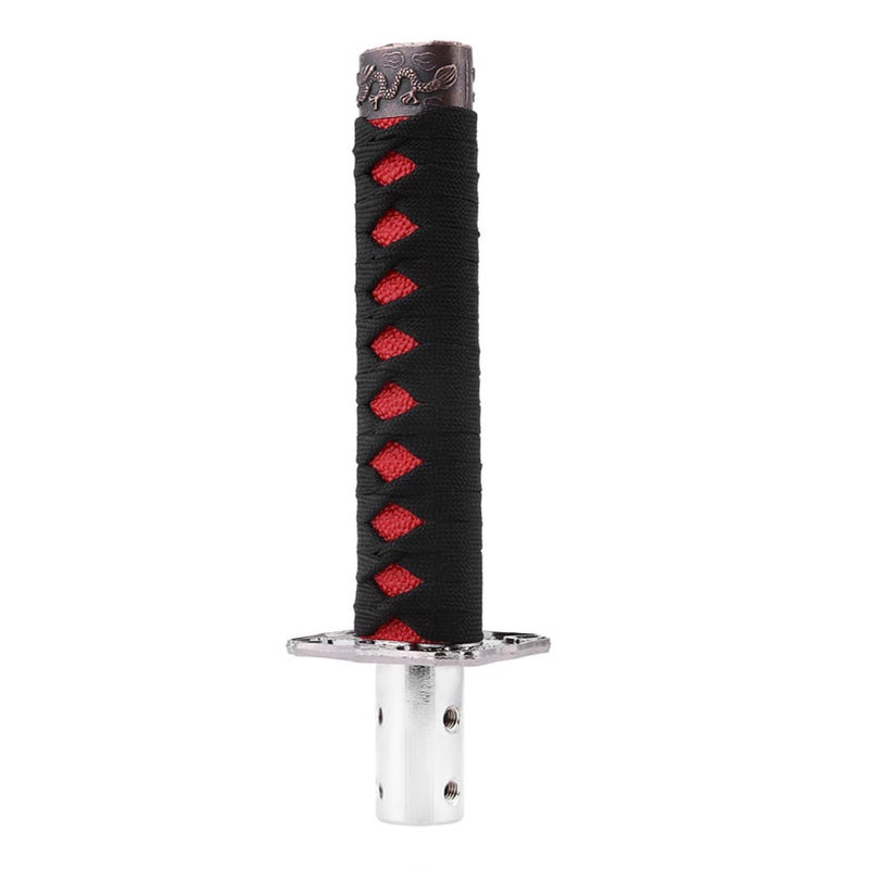 Universal Japanese Katana Car Gear Shift Lever Knob Shifter With Ergonomic Handle For Smooth Driving Red - Image 1